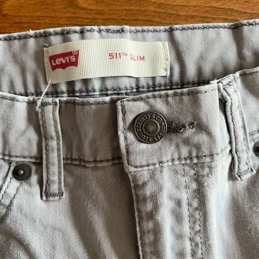 Levi's light gray 511 Slim jeans 18 29x29